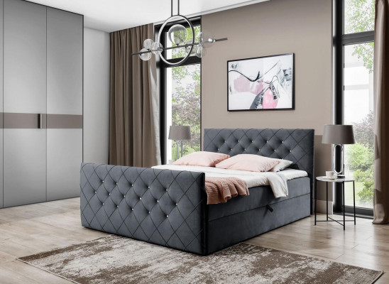 Chesterfield boxspring letto camera da letto design doppio hotel letto contenitore nuovo